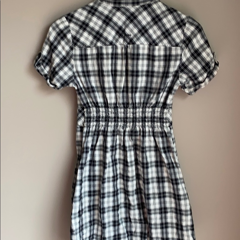 Guess Short Sleeve Plaid Shirt Dress SZ M - Picture 4 of 5